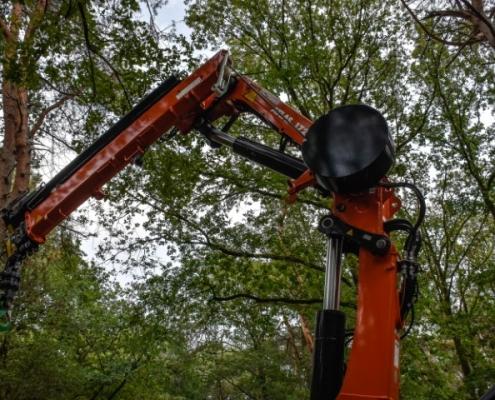 Haspel Bofram Techniek Tractor met Atlas autolaadkraan