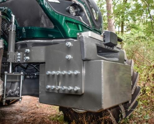 Contragewicht Bofram Techniek Tractor met Atlas autolaadkraan