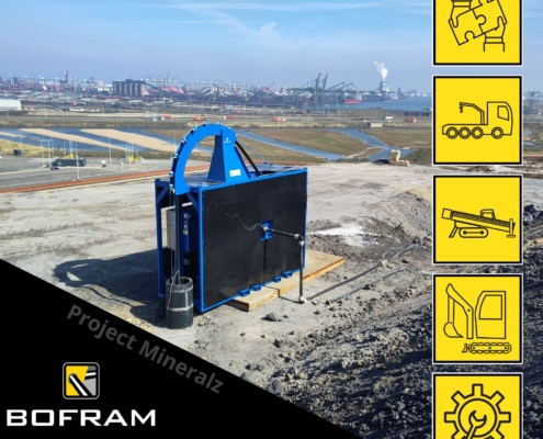 Mineralz haspel in het veld